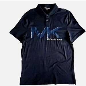 Michael Kors Men's MK Polo Shirt Navy Blue Size M Logo NWT